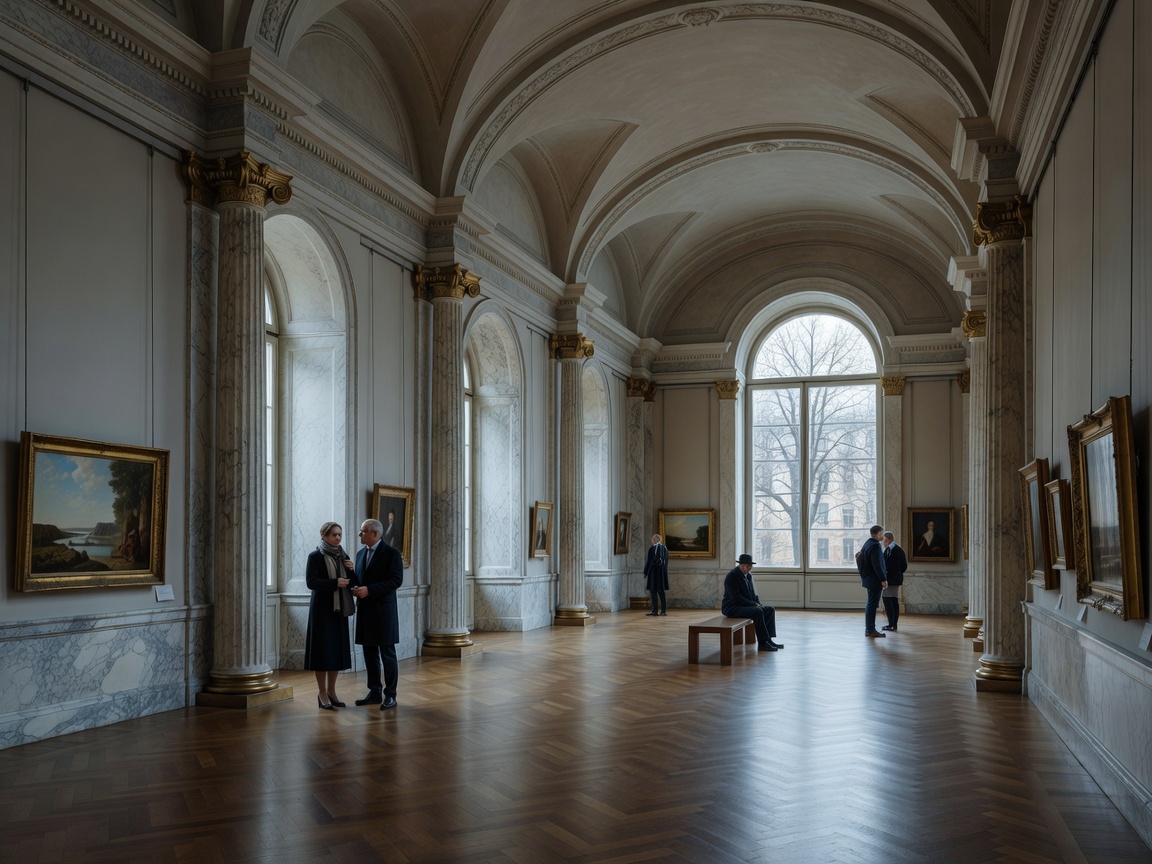 Art gallery and museum hall during November in Vienna
